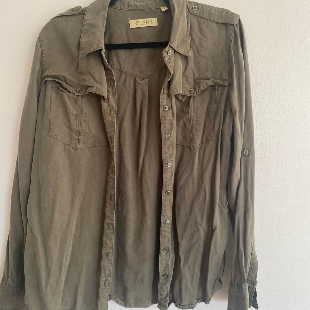 Guess Khaki Casual Shirt